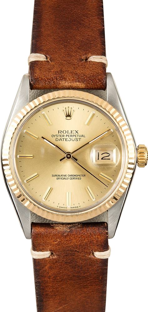 rolex leather wrist watch|authentic rolex leather watch bands.